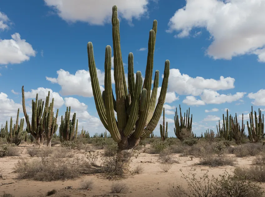 pachycereus pringlei plant showing characteristic features